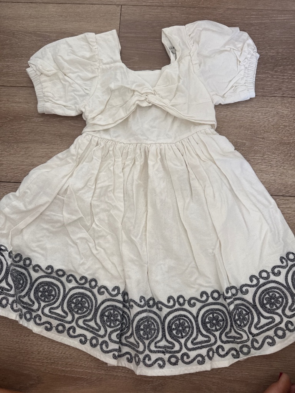 Habitual natural color dress with hem detail - size 6